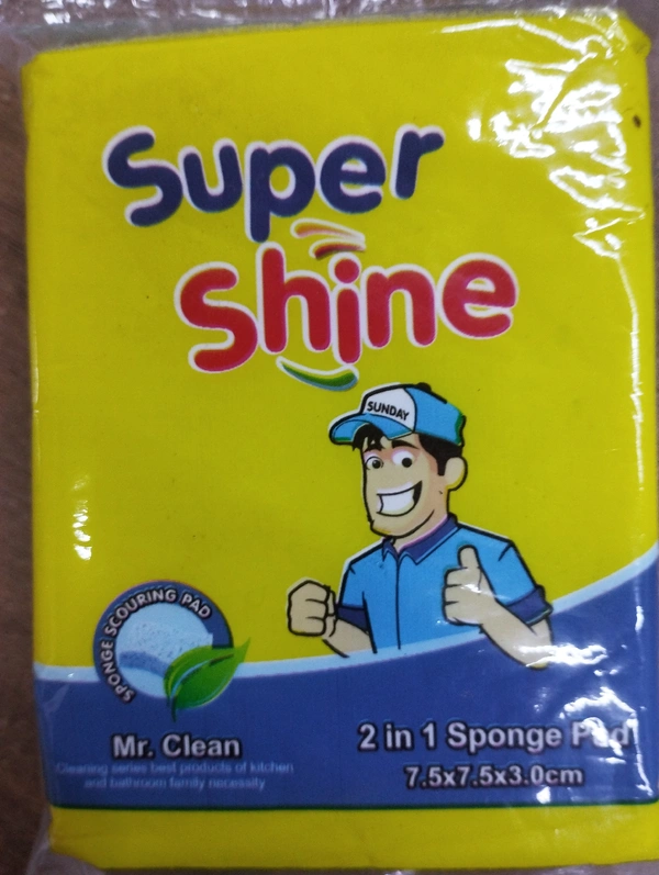Mr Clean Super Shine Sponch Scrubber 7.5*7.5*3.0 cm