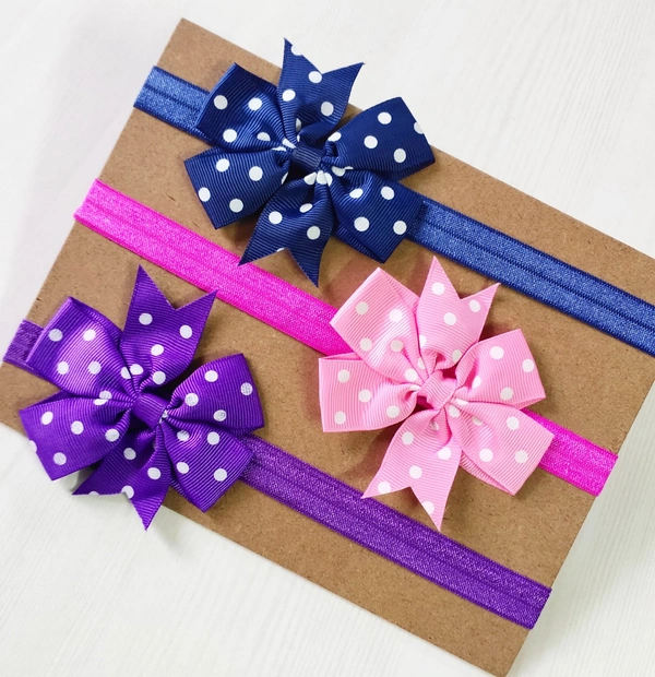 Baby Headbands  - Pink*Blue *Purple, 0-1 Year Baby