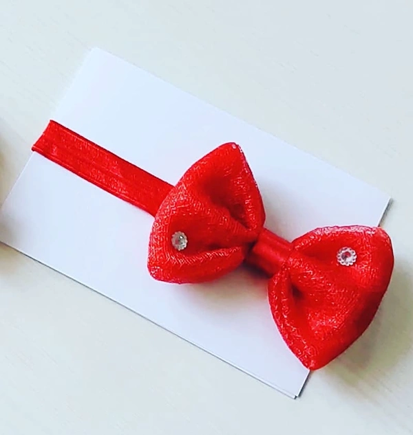 Red Bow Headband  - Red, Free Size Headband