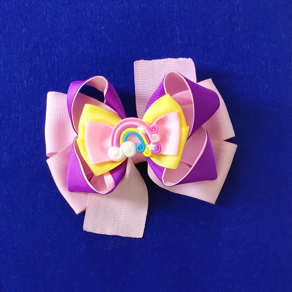 Hair Clip With Rainbow Embellishment  - Multicoloured, Small