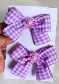 Hair Clips Set/pair in Violet/ light Purple Colour.  - Small