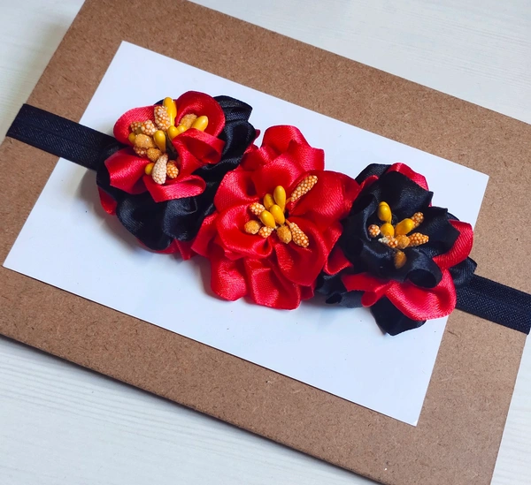 Fabric Flowers Headband  - Stretchable Headband