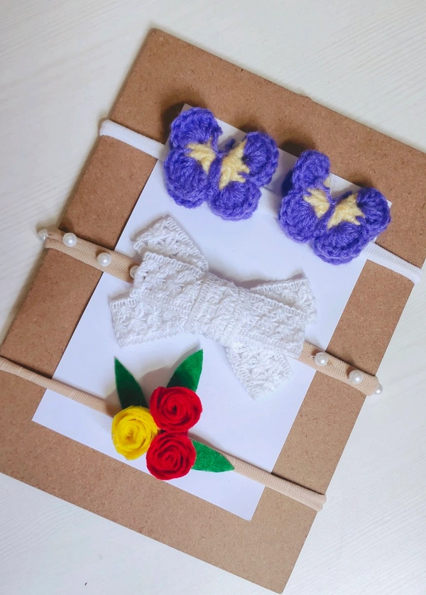 Baby Headbands Set Of three Headbands  - Stretchable Headbands