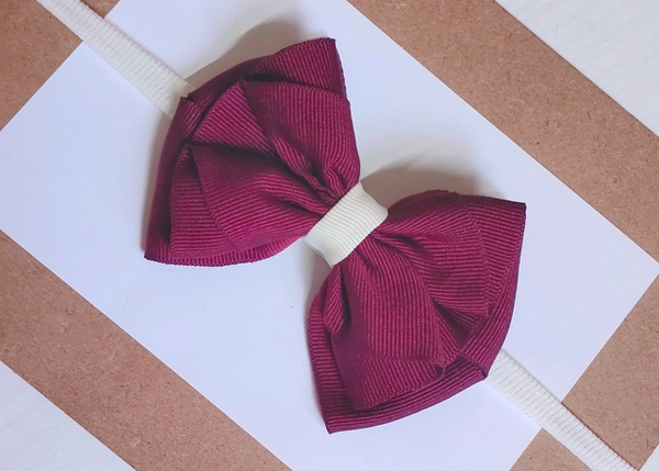 Maroon Colour Baby Headband  - Stretchable Headband