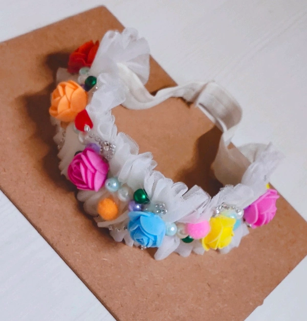 Fabric Freel Floral Headband - Stretchable Headband Baby Size
