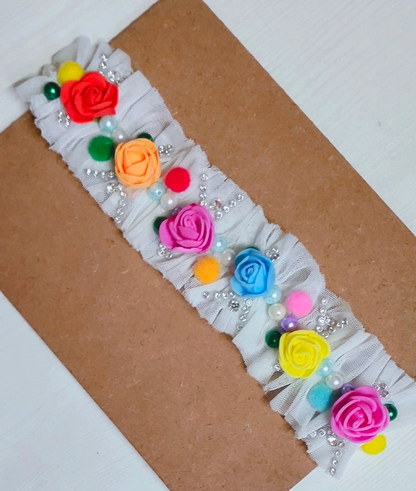 Fabric Freel Floral Headband - Stretchable Headband Baby Size