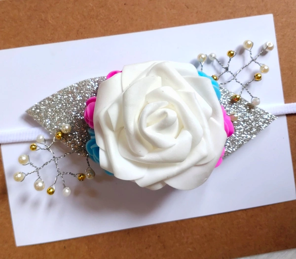 Floral Baby Headband  - Free Size Stretchable Headband.