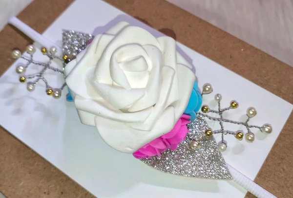 Floral Baby Headband  - Free Size Stretchable Headband.