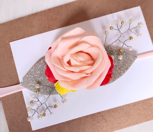 Floral Baby Headband  - Free Size Stretchable Headband.