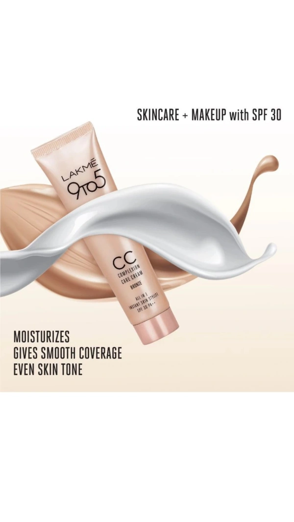 LAKME 9to5 C.C Complexion Care Face Cream Foundation  - 30ml, Shade--01Beige