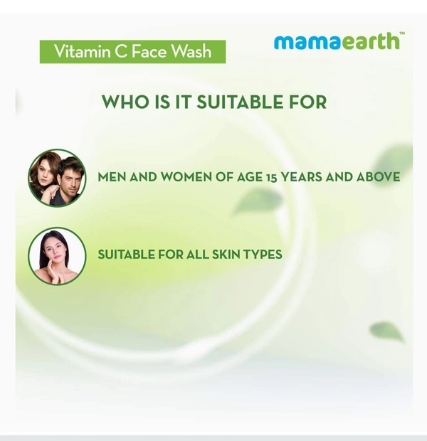 MAMA EARTH  Mama Earth  Vitamin C Turmeric For Skin ILLUMINATION Face Wash (100 ML) - Yellow Cream, 100ml, MamaEarth