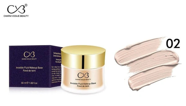 CV3 Invisible Fluid Makeup Base Fond De Teint Matki Foundation  - CV3, Natural, 02 Soft Ivory