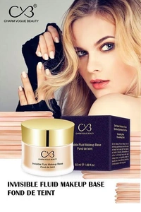 CV3 Invisible Fluid Makeup Base Fond De Teint Matki Foundation  - CV3, Natural, 02 Soft Ivory
