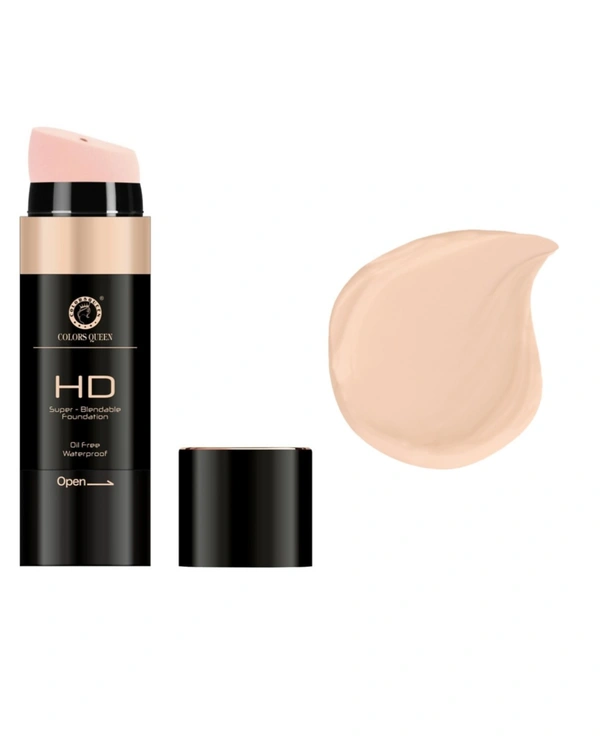 COLORS QUEEN HD Super-Blendable Oil Free Waterproof Foundation  - COLORS QUEEN, NATURAL, 02 NATURAL BEIGE