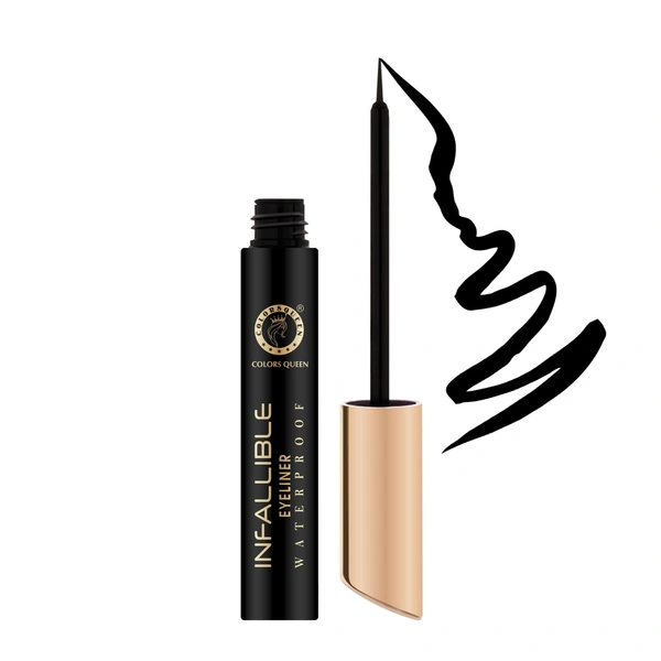 COLORS QUEEN INFALLIBLE LONG LASTING WATERPROOF EYELINER  - COLORS QUEEN, MATTE, BLACK