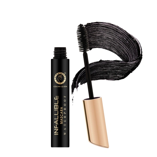 COLORS QUEEN INFALLIBLE LONG LASTING WATERPROOF MASCARA  - COLORS QUEEN, BLACK