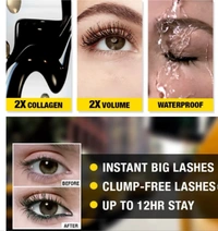 High-tech Long Lasting Waterproof Mascara  - COLORS QUEEN, Matte, Black