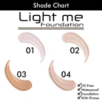 COLORS QUEEN Light Me Foundation Waterproof Oil Free With Primer Base Foundation  - COLORS QUEEN, Natural, 02 NATURAL BEIGE