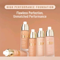 Swiss Beauty High Performance Foundation ( Water-resistant, Medium to buildable coverage, Lightweight, With Vitamin C & Niacinamide, Available in 9 shades ) - Natural, No-1 White Ivory