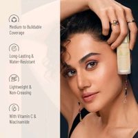 Swiss Beauty High Performance Foundation ( Water-resistant, Medium to buildable coverage, Lightweight, With Vitamin C & Niacinamide, Available in 9 shades ) - Natural, No-1 White Ivory
