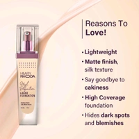 HilaryRhoda Poreless Perfection | Blends Flawlessly | Matte Finish & Lightweight Formula | High Coverage Formula | Skin-True Finish | Invisible Wear Formula - Natural, No-1 Ivory