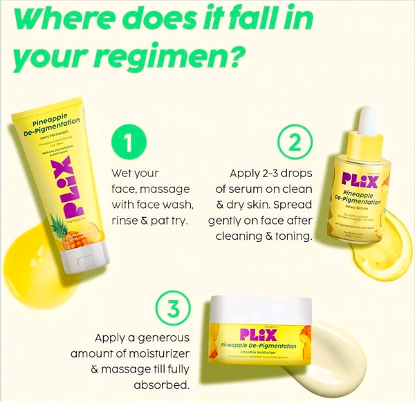 The Plant Fix Plix  5% Pineapple Foaming Facewash For Depigmentation,100ml | Cleanser For Skin Brightening & Even Toned Complexion | Free Of Sulphates, Paraben & Silicones - 100 ml