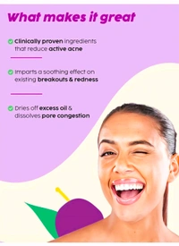 The Plants Fix Plix 0.5% w/w Salicylic Acid Jamun Face Wash Cleanser Gel For Active Acne & Oil Control, For Breakouts | Oily & Acne Prone Skin | Women & Men | 100 ml - 100 ml