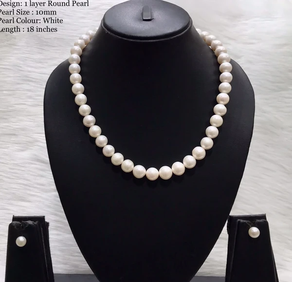 1 Layer Round Pearl Mala