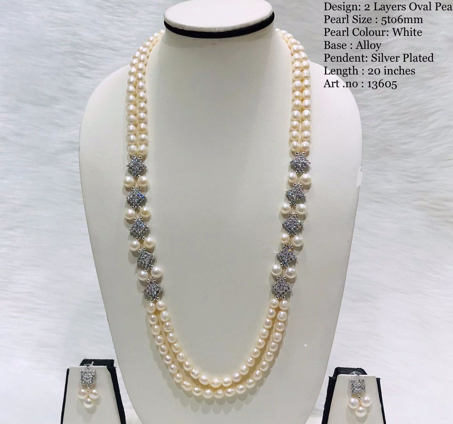 2 Layer Side Pendent Necklace Set