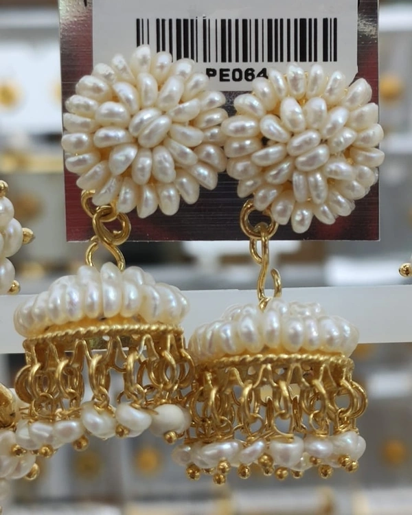 Banjara Jhumka  - White, 1 MM