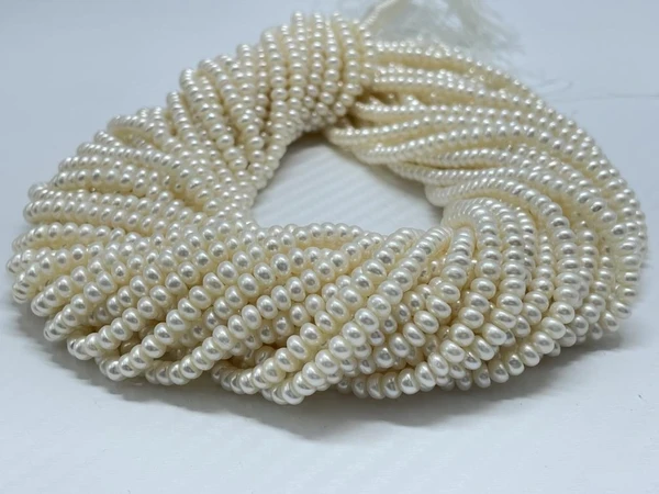 Half Round White Pearl Layer