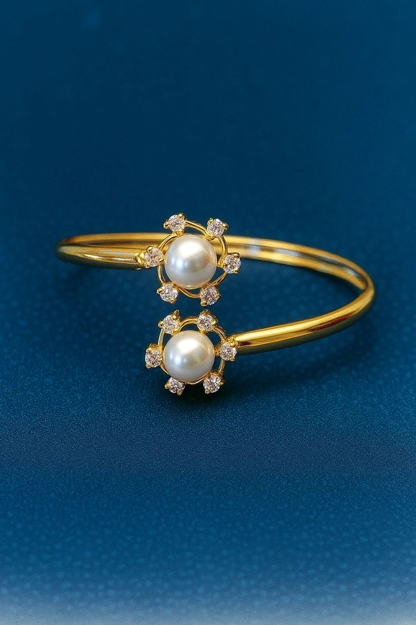 Pearl Bracelet - PB154 - Gold, Adjustable, White