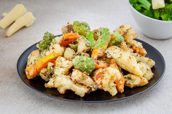 Crispy Veg Garlic Spring Onion