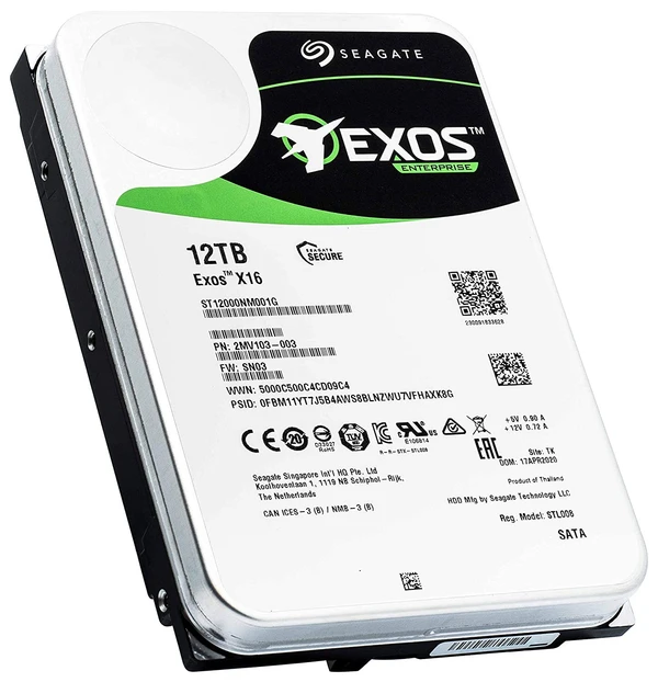 Seagate 12TB Exos X16 Enterprise Hard Drive 3.5''(ST12000NM001G)