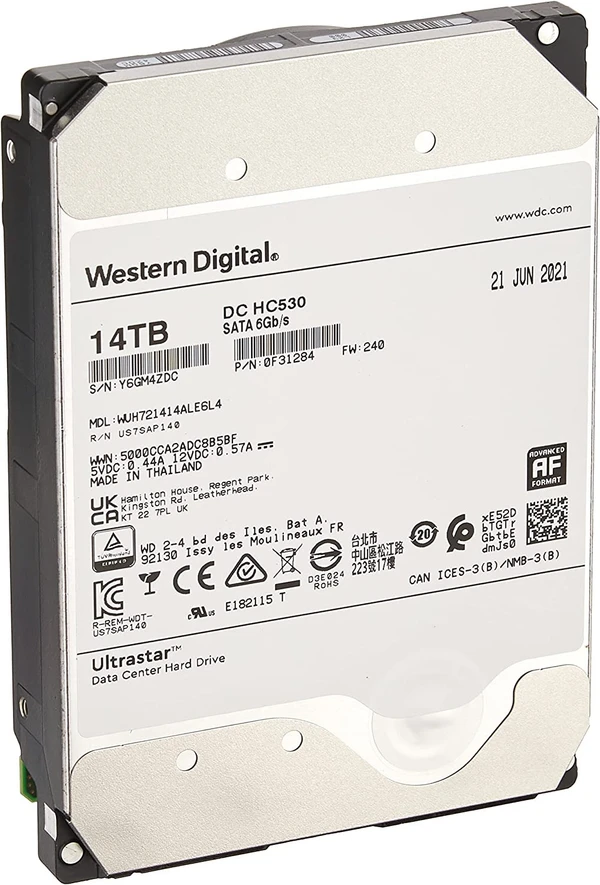 Western Digital 14TB Ultrastar DC HC530 Hard Drive 3.5''(WUH721414ALE6L4)