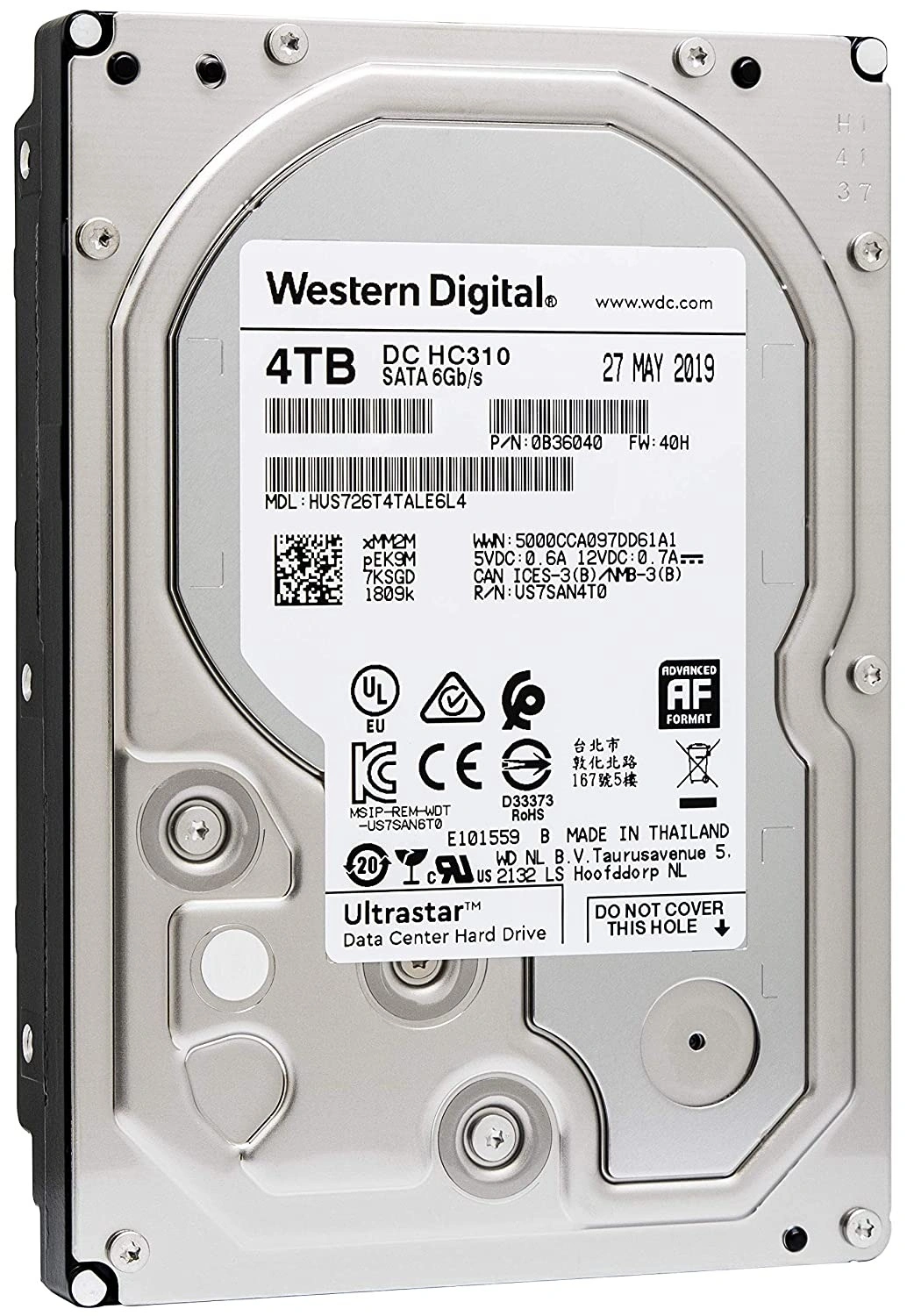 Western Digital 4TB Ultrastar 3.5'' Hard Disk Drive Western Digital 4TB Ultrastar 3.5'' Hard Disk Drive