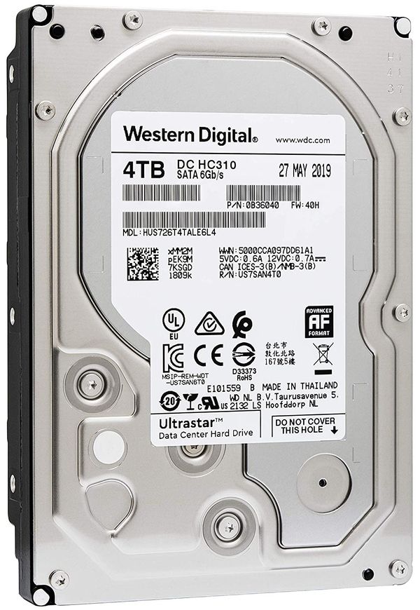 Western Digital 4TB Ultrastar 3.5'' Hard Disk Drive(HUS726T4TALE6L4)