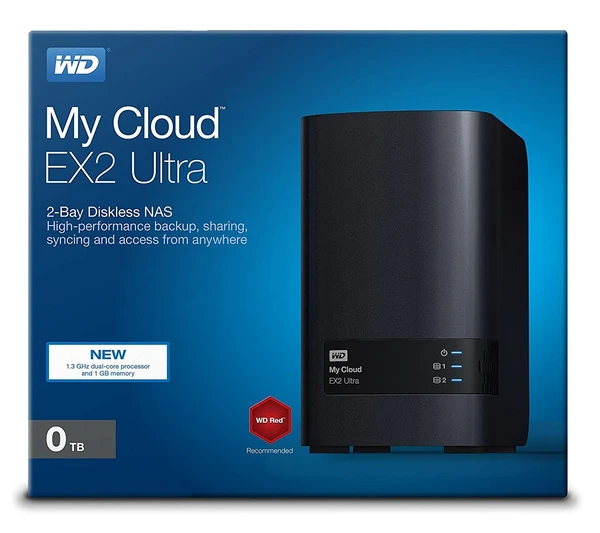 Western Digital Diskless 0TB My Cloud EX2 Ultra Network Attached Storage - NAS(BVBZ0000NCH-NESN)