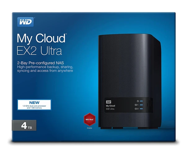 Western Digital My Cloud EX2 Ultra 4TB 2-Bay Network Attached Storage (WDBVBZ0040JCH-BESN)