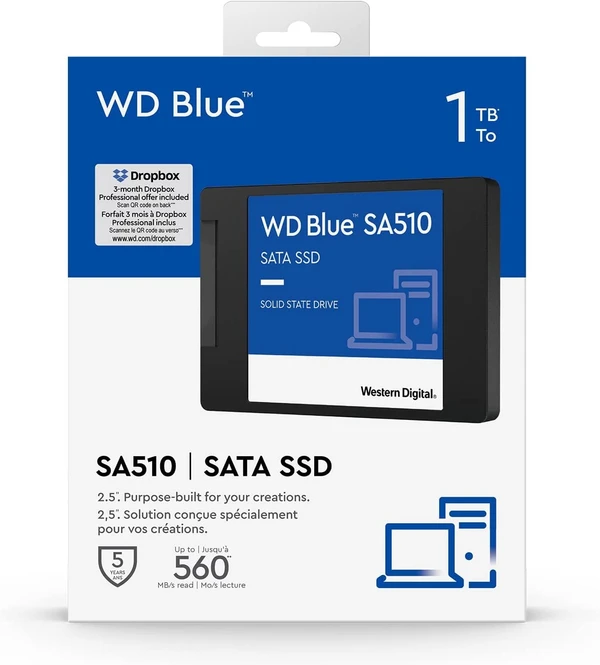 Western Digital 1TB SSD Blue SATA 2.5'' SA510 (WDS100T3B0A-00AXRO)