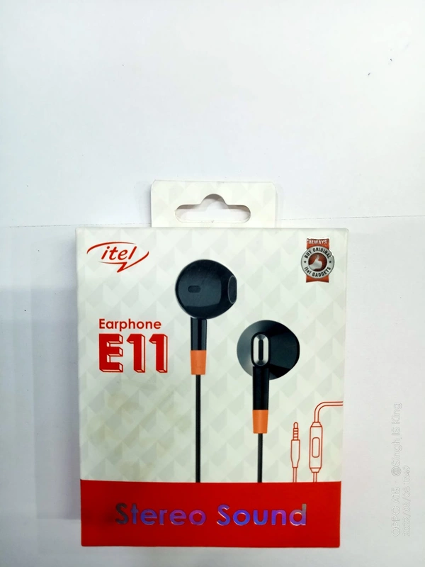 itel E-11 Earphones 🎧 - ⚫, 40g