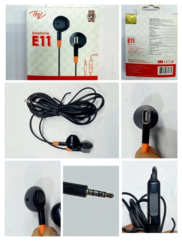 itel E-11 Earphones 🎧 - ⚫, 40g