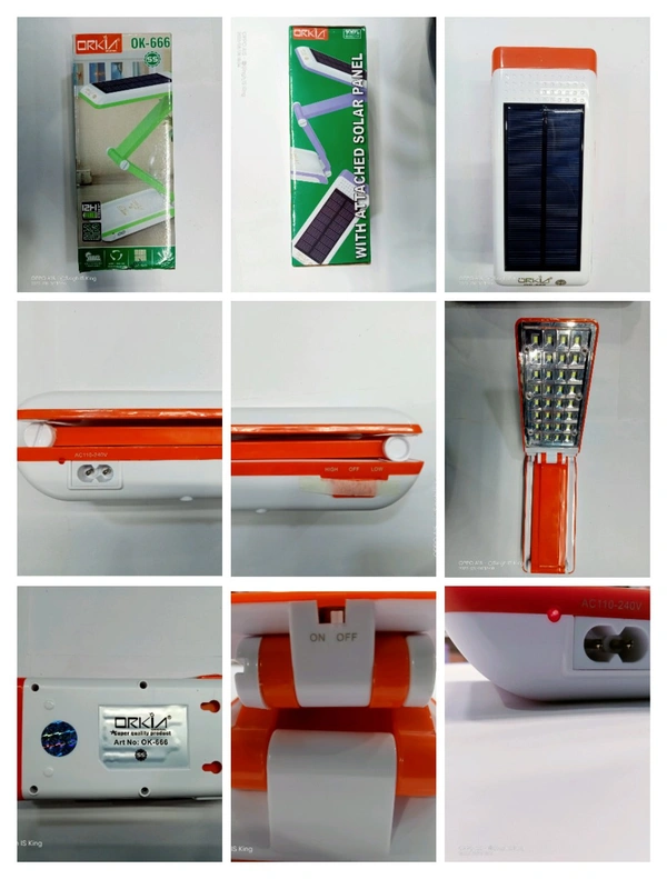 ORKIA OK-666 EMERGENCY LIGHT..  - 550g, Orange Colour 🟠