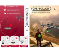 4K HD Wi-Fi Dual Camera Drone with Selfie Gesture Mode & 1600mAh Batteries, Multi 2battery Set Gps Tracking Full Phone Control 