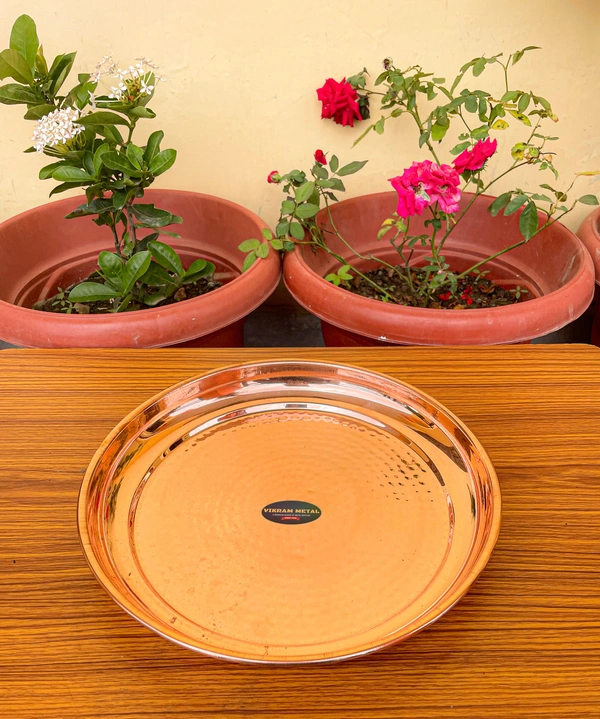VIKRAM METAL  Copper hammered plate  - 11 INCH