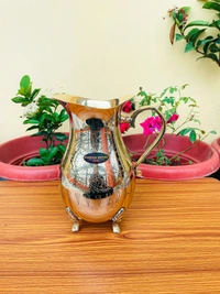 VIKRAM METAL  Brass Emboss samrat jug  - 9 INCH, GOLDEN, 2000 ML