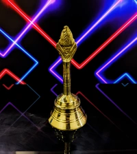 VIKRAM METAL  Brass Pooja Bell/Garuda Ghanti for Home - 5.7INCH, GOLDEN