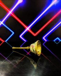 VIKRAM METAL  Brass  colour bell / ghanti  - 4 INCH, WHITE