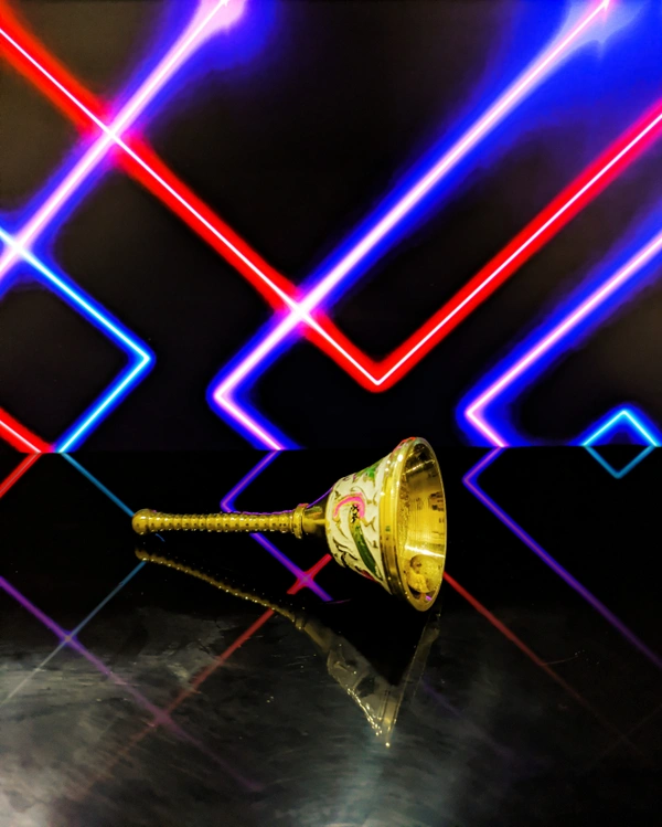 VIKRAM METAL  Brass  colour bell / ghanti  - 4 INCH, WHITE