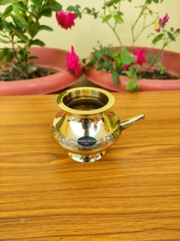 VIKRAM METAL  Brass Karwa Lota  - 3 INCH, GOLDEN, 150 ML